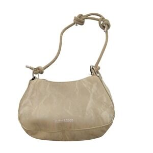 Mulun&bags Sage Green Marbled Crescent Shoulder Bag Knotted Rope Strap Purse